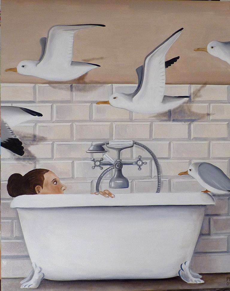 43 le bain avec la fenetre ouverte 92x73